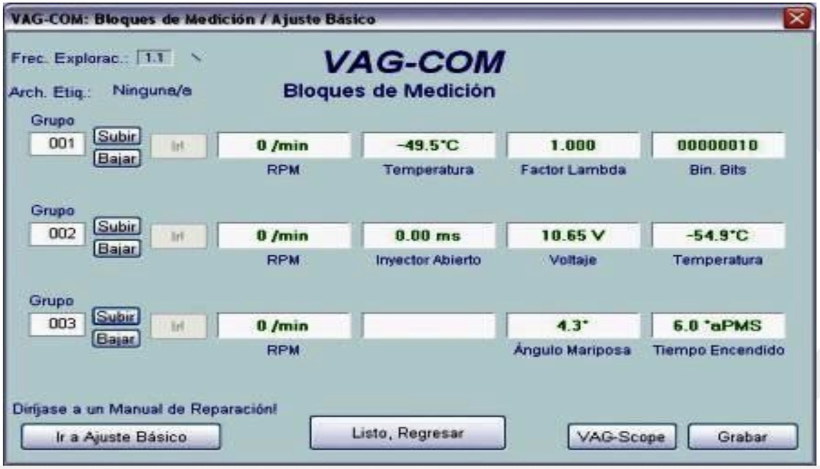 BLOQUES DE VALORES VW
